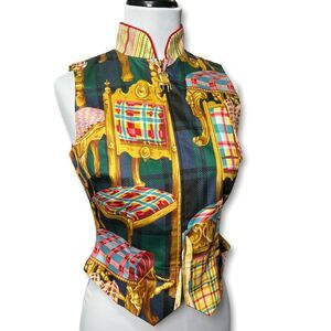 Vintage Tapp New York SIZE S Vest USA Hand Tailored Costume Chair Ornamental